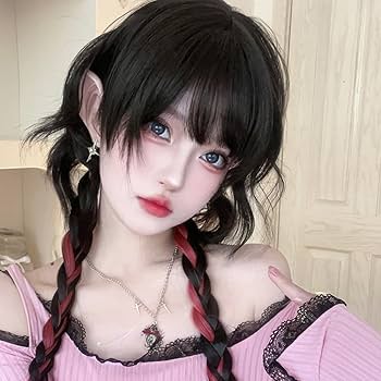 Amazon.co.jp: ウィッグ かつら コスプレウィッグ 63cm ブラック